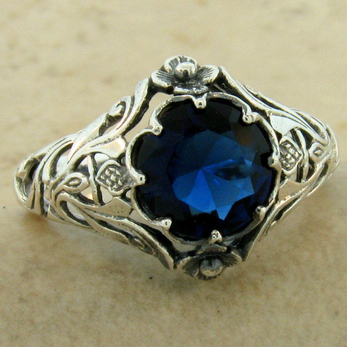 sterling silver sapphire rings